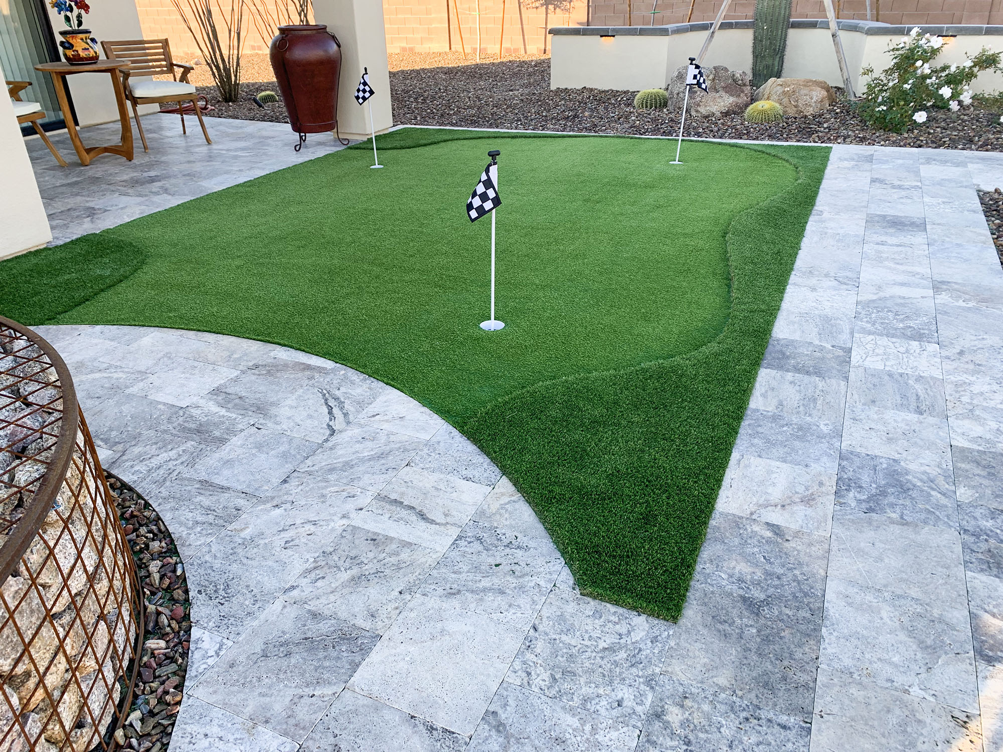 Mini golf on new artificial turf installation